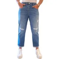 Herrlicher Destroyed-Jeans 5840-D9705, Shyra Tap Denim Comfort mit Destroyed Effekten umgeschlagener Saum, destroyed