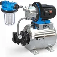 Güde Akku-Gartenpumpe Hauswasserwerk HWW 1000 ES (1000 W, Kessel 20 l, 3600 l/h, Filter
