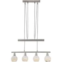 GLOBO LIGHTING LED-Hängeleuchte ELLIOTT, Leuchtmittel wechselbar, Warmweiß, Hängelampe, höhenverstellbar, Glas satiniert, Esstisch, Esszimmer