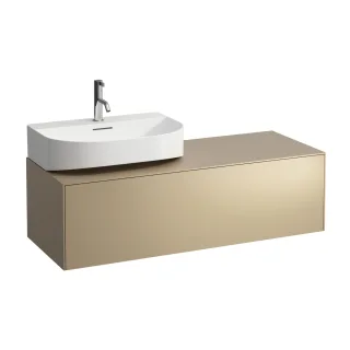 LAUFEN Waschtischunterschrank SONAR f.HWB H816341/2 1175x455 1 Schubl. Ausschnitt li Gold, H40545203 H4054520340401