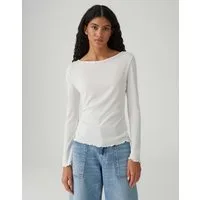 OPUS Longsleeve SUZZO mit feiner Struktur Schmale Passform, figurbetonter Schnitt, Langarm, U-Boot-Ausschnitt
