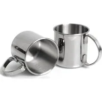 ECHTWERK Gläser-Set, 2-tlg., Edelstahl, Outdoor Becher, Camping Tassen, Geschenkset, bruchsicher, 480 ml