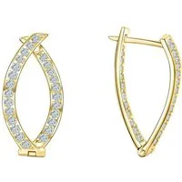 Firetti Paar Creolen Schmuck Geschenk Gold 375 Ohrschmuck Creole, mit Zirkonia (synth)