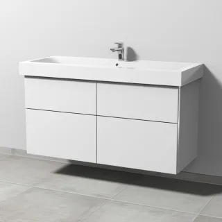 Sanipa 3way Waschtischunterbau zu Geberit iCon Waschtisch mit 4 Auszügen, Weiß-Soft BR65543