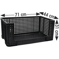 REALLYUSEFULBOX Aufbewahrungsbox, 64 Liter, Gitterbox mit Öffnungstapelbar