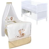 Baby-Delux Komplettbett Babybett Jack Komplettset, 10-tlg., Kinderbett 70x140 cm weiß, Bettset verschiedene Designs