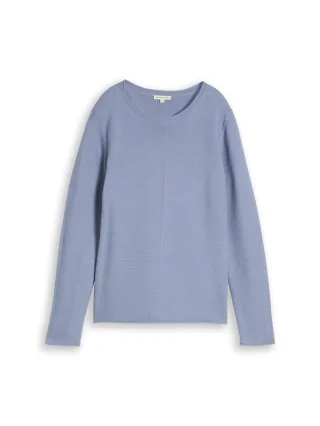Tom Tailor - Strickpullover aus Baumwolle fern blue - Gr. - XXL