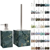 Sanilo Badaccessoire-Set mit Motiv, viele schöne Seifenspender und WC Bürsten zur Auswahl, Klobürste mit auswechselbaren Bürstenkopf, 2 tlg., 2-tlg., Desinfektionsspender mit stabiler Pumpe, hochwertig & modern
