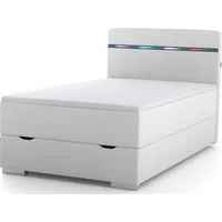 wonello Boxbett Monza 2, inkl. LED-Beleuchtung, Bettkasten, USB A+C Anschluss und Topper