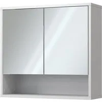 Vicco Badezimmerspiegelschrank Eliza, Weiß, 70 x 65 cm mit 2 Türen (1-St)
