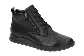 Waldl?ufer 778807 Damen Stiefeletten Schwarz H-ALINA Weit-Schuh Leder Filz Fu...