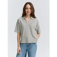 TOM TAILOR T-Shirt T-Shirt Boxy Fit T-Shirt mit Polokragen