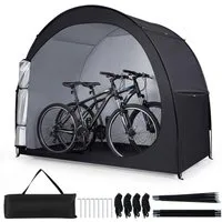 COSTWAY Auto-Faltgarage, Fahrradgarage mit Reißverschlusstür, 210x123x171cm
