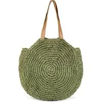 styleBREAKER Schultertasche Runde Flecht Schultertasche - Basttasche (1-tlg)