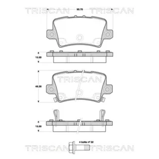 Triscan Bremsbel?ge hinten Honda 811040015