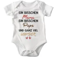 22Feels Kurzarmbody Bio Unisex Babybody Weiß Herz Wunder Spruch Geschenk Geburt Babyparty BIO-Baumwolle - In Deutschland Bedruckt - Niedlicher Print