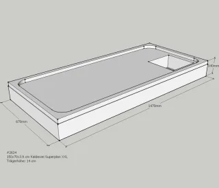 Neuesbad Wannenträger für Kaldewei Superplan 150x70x3,9 SD21047