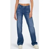 ONLY Straight-Jeans ONLBLUSH – Straight Fit mit klassischem 5-Pocket-Design straight fit, Denim/Jeans, Baumwollmischung, Coinpocket, unifarben