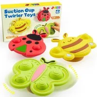 JOYIN Badespielzeug JOYIN 3 Saugnapf-Spinner für Kleinkinder 1-3, Insekten-Spielzeug (3-tlg)