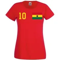 Youth Designz T-Shirt Ghana Damen Shirt mit trendigem Trikot Look