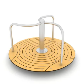 Robustes Spielplatz Karussell PRO Rotaro - Langlebiges Drehkarussell aus Stahl & HPL für 8 Kinder - Öffentlicher Spielbedarf wetterfest - Wickey