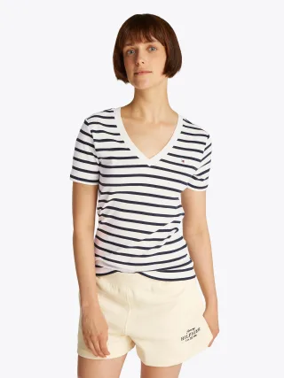SLIM CODY V-NK SS breton dark night navy stp - Gr. - XL