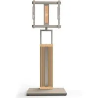 FITUEYES TV-Ständer TV-Standfuß mit verstellbarer Ablage, 32-65 Zoll, (bis 65,00 Zoll, höhenverstellbar, schwenkbar ±30°, aus Buchenholz)