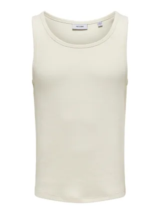 ONLY&SONS - ONSTANNER REG SL TANK TOP NOOS Antique White - Gr. - XL
