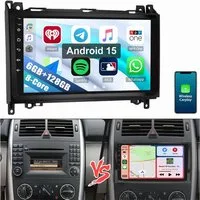 ESSGOO Für Mercedes W169 W639 Vito Viano W204 6+128G Android 15 Autoradio (RDS, Digitalradio (DAB), FM, AM, Apple Carplay Android Auto 4G LTE DSP SWC 8-Kern)