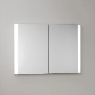 KEUCO Royal Atlas LED Spiegelschrank 100 x 71 x 11,5 cm mit 2 Türen, Unterputz 211201450102