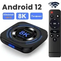 Athlix Streaming-Box Streaming-Box Android 12 8K TV Box Streaming Box H618 Dual Wifi, Netflix, Disney+, Prime Video, Apple TV+, Youtube, Paramount+ uvm