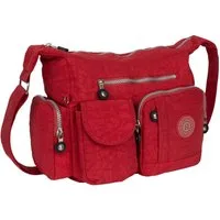 BAG STREET Umhängetasche Damentasche Umhängetasche Handtasche Schultertasche Schwarz Rot, als Schultertasche, Umhängetasche tragbar
