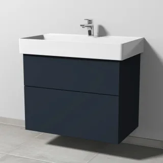 Sanipa 3way Waschtischunterbau zu Duravit Dura Square Waschtisch mit 2 Auszügen, Marine-Matt SP4281R