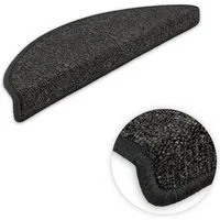 Metzker® Stufenmatte Stufenmatten Rambo Kleinformat 55x15x3,5cm Halbrund, halbrund, Höhe: 5 mm, 15 Stück im Set - Anthrazit