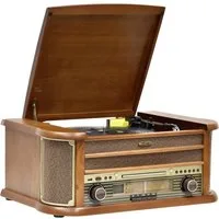 Reflexion Retro-Stereoanlage im Echtgehäuse mit UKW, CD, Kassette HIF2002 Stereoanlage (Echtholzgehäuse, Aufnahmefunktion, Inkl. Fernbedienung)