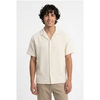 Jack & Jones Kurzarmhemd JORMONTAUK CROCHET SHIRT SS SA26