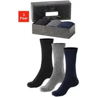 John Devin Businesssocken (Packung, 3-Paar) mit längerer Schaftlänge, verpackt in einer Box