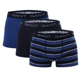 Gant - Boxershorts für Herren, Schmal (3er-Pack) (Blau bedruckt)