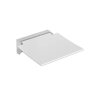 Hewi 350 Klappsitz 950.51.200XA98 Wandkonsole Edelstahl matt geschliffen, Sitzfläche signalweiß, 350x373x107mm