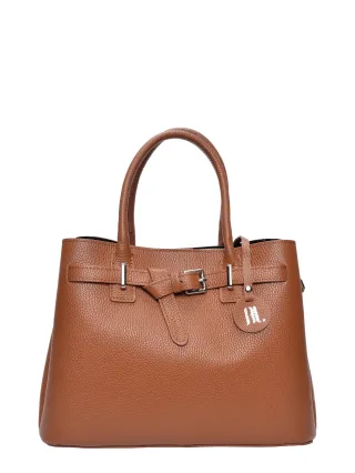 Anna Luchini Braun Rindsledertasche