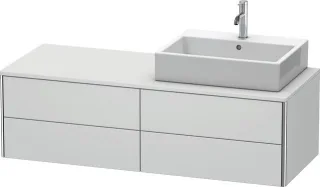 Duravit XSquare Konsolenwaschtischunterbau wandhängend Weiß Seidenmatt 1400x548x400 mm - XS4913R3636 XS4913R3636