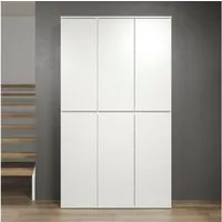 Home affaire Garderoben-Set Novara, Mehrzweckschrank mit 6 Türen - (B/T/H) 111/34/191 cm