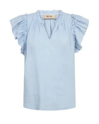 MOS MOSH - MMTea Linen Blouse skyway - Gr. - M