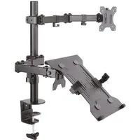 Drall Instruments Monitor-Halterung LT15-IP27B, (bis 32 Zoll, 1-tlg., Tischhalterung mit LCD LED Monitor Halter und Laptop Notebook Ablage)