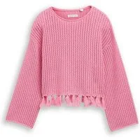 TOM TAILOR Strickpullover Pullover & Strickjacken Cropped Strickpullover mit Fransen