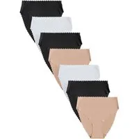 Next Taillenslip 7er-Pack nahtlose Slips mit Bogenkante, Maxi (7-St)