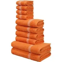 OTTO home Handtuch Set Kapra, Premium Handtücher, 100% Baumwolle, 500 gr/m², 10-tlg., Frottier (Set, 10-St), 2 Duschtücher, 4 Handtücher, 4 Gästehandtücher, 5 Jahre Garantie