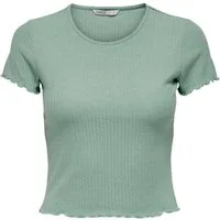 ONLY T-Shirt Damen T-Shirt 1er Pack Polyester ONLEMMA SHORT TOP (Packung, 1er Pack)