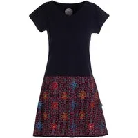 Vishes Tunikakleid Damen Sommerkleid Kurzarm Blumen-Kleid Tunika-Kleid T-Shirtkleid Boho, Goa, Guru Style