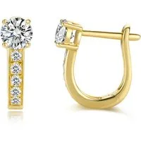 Sternvoll Ohrring-Set Creolen-Ohrstecker 0.43 ct Diamanten, 18K Gelbgold IGI
